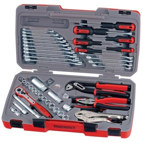 Image of Teng T3848 3/8-Inch Square Drive Socket And Tool Set (48-Piece)