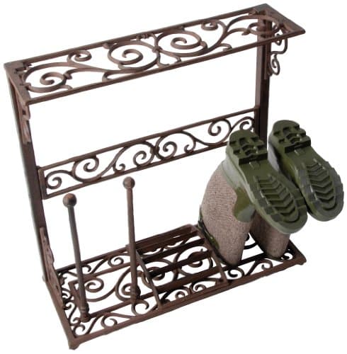 Image of Fallen Fruits LH58 Small Cast Iron Boot Rack - Brown