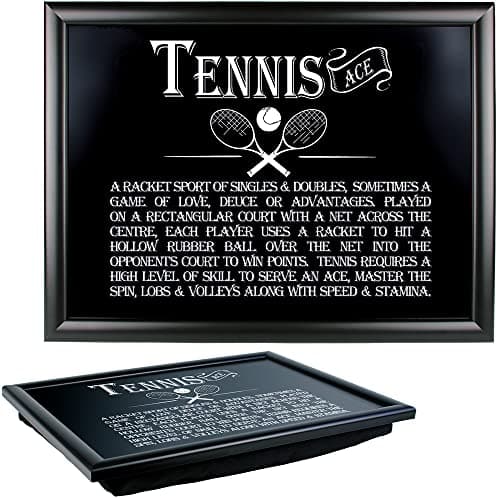 Image of Ultimate Gift for Man 8880 Tennis Lap Tray, Black, 43 x 32 x 5cm