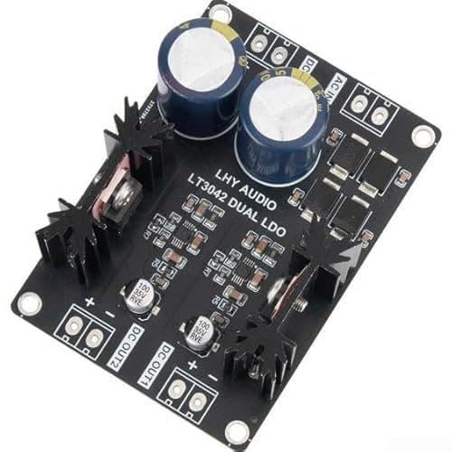 Image of Durashmall LT3042 Dual LDO Linear Regulator Development Board Ultra Low Noise 0.8uVrms High Accuracy DC Power Supply Module Adjustable 1.8-20V Input for Audio DIY Projects