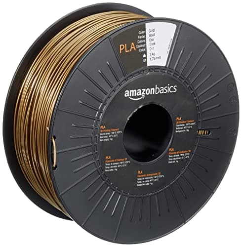Image of Amazon Basics PLA 3D Printer Filament, 1.75 mm, Gold, 1 kg Spool