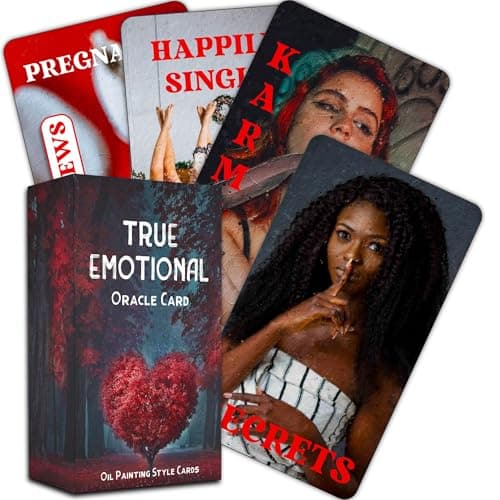 Image of QCFQCF Twin Flame Oracle Cards, Soulmate Oracle Deck, Karmic Oracle Cards for Beginners, Will Get to The True of Any Situationship