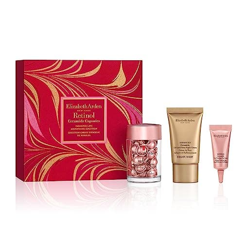 Image of Elizabeth Arden TARGETED LINE SMOOTHING SOLUTION Retinol Ceramide Capsules 30-piece Gift Set (Worth £87.33), anti-aging skincare gifting, for women