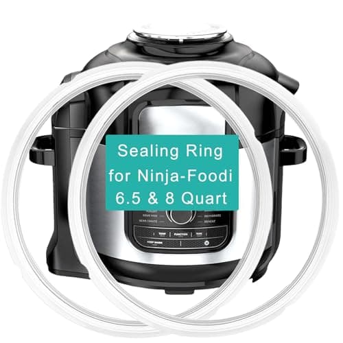 Image of 2-Pack Original Sealing Ring for Ninja Foodi 6.5 Quart & 8 Quart, Silicone Gasket Replacement Parts for Ninja Foodi Air Fryer, FD401/FD302/OS401/OS301/OP401/OP30