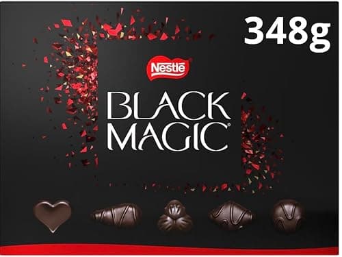Image of Black Magic Dark Chocolate Assortment Gift Box, 348g | Nestle Dark Chocolate ideal for Easter,Mother Days, Christmas, Birthday, Festival