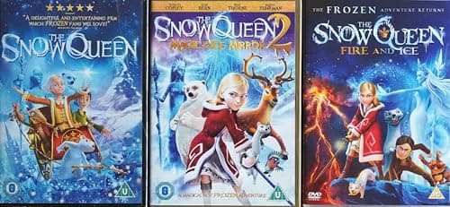 Image of SNOW QUEEN 1-3 COMPLETE COLLECTION / 1. THE SNOW QUEEN / 2. SNOW QUEEN 2 - MAGIC OF THE ICE MIRROR / 3. THE SNOW QUEEN 3 - FIRE AND ICE = ULTIMATE 3x DVD UK SET