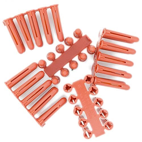 Image of No.6-8 (3.5mm - 4.2mm) Wall Plug (Standard) - Plastic (Red) (Pack of 50)