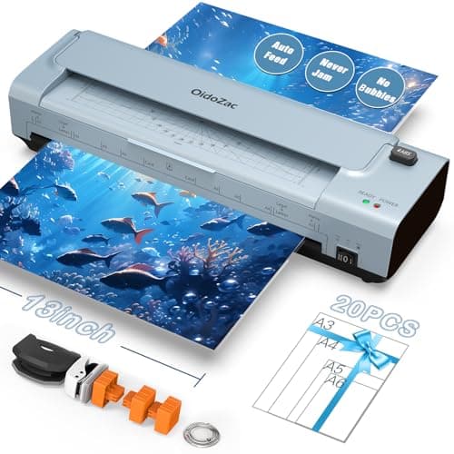 Image of 13 Inch Laminator Machine，A3/A4 Laminators with 20 Laminating Sheets, No Jam Hot&Cold ABS Tech, 10-in-1 Built-in Paper Trimmer&Cutter for Home(Photos) Office(Like 11x17 Letter&Legal) School Business