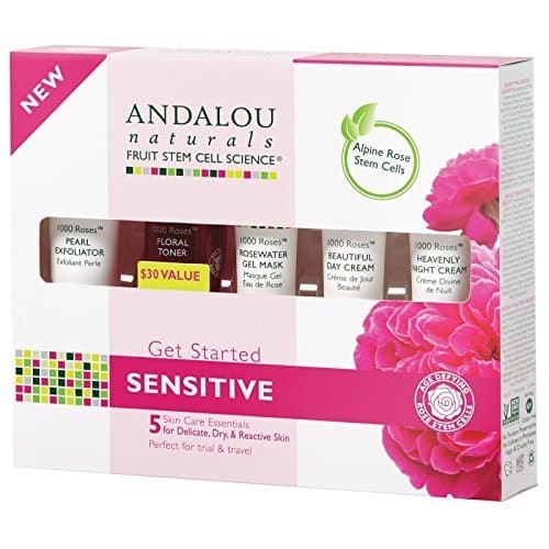 Image of Andalou Naturals, Get Started Kit, 1000 Roses, Sensitive, 5 Piece Kit by Andalou