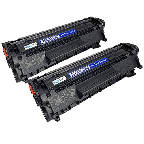 Image of Go Inks Compatible Q2612A Laser Toner Cartridge - 2 Pack replacement for HP LaserJet Printers - 2000 Pages per Toner - 2x Black Cartridges