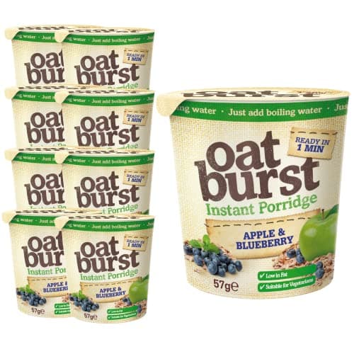 Image of Oatburst Apple and Blueberry Instant Porridge Pot, 57 g, Pack of 8