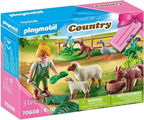 Image of PLAYMOBIL 70608 Gift Set Farmer with Pasture Animals