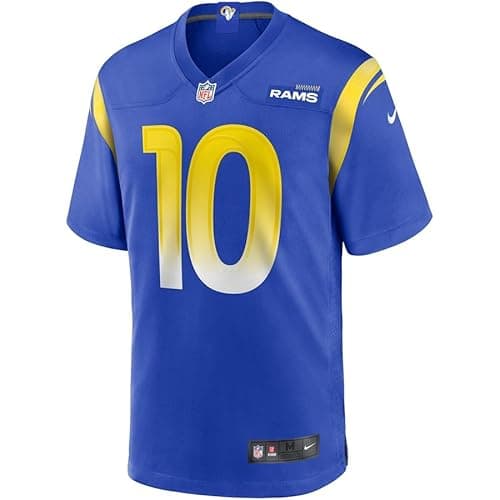 Image of Nike Cooper Kupp Los Angeles Rams NFL Men's Blue Home On-Field Game Day Jersey, blue, M