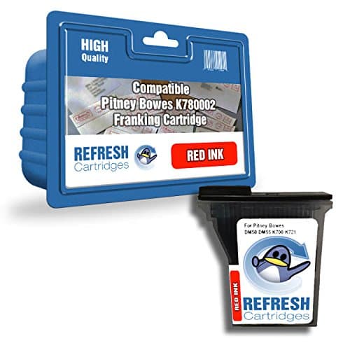 Image of Refresh Cartridges Compatible Franking Cartridge Replacement for Pitney Bowes 797-0 (Red)