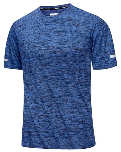 Image of MAGCOMSEN Gym T Shirts Men Short Sleeve Running Top Sport Breathable Training Shirt Activewear Summer Tshirt,RoyalBlue,XL