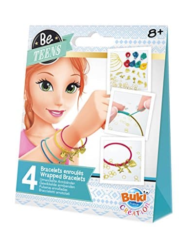 Image of Buki France Be Teens Cotton Wrapped Jewellery Making Gift Set for Children. Create Bracelets Charms, Thread, Instructions & Accessories. Arts & Crafts Present for Kids. Suitable for Boys & Girls 8+