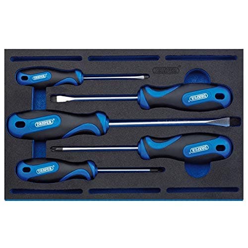 Image of Draper 63400 Softgrip Screwdriver 5 Piece Set in 1/4 Eva Insert Tray