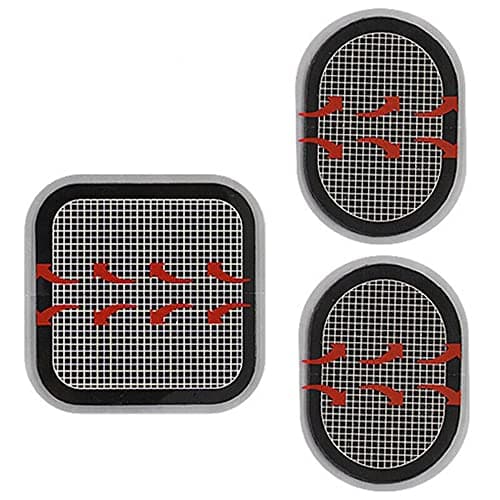 Image of WEISIPU 3 Generic Replacement Gel Pads, Compatible with Slendertone Abs Belt, Black, Polyester, Self-Adhesive Body Gel Belt Pad