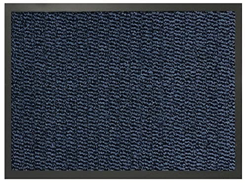 Image of SrS Rugs® Indoor Door Mat - Heavy Duty Non Slip Barrier Mat Absorbent Washable Rubber Backed - Multipurpose Mat for Kitchen, Entryway, Hallway, Home Office (Blue, 80 x 120 cm)