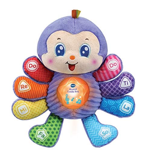 Image of VTech Baby Musical Toy Cuddle Bug, Educational Toy with Sounds and Phrases, Baby Interactive Toy for Sensory Play, Ideal Soft Toy Gift for Christmas for Babies and Toddlers Aged 6 Months to 3 Years
