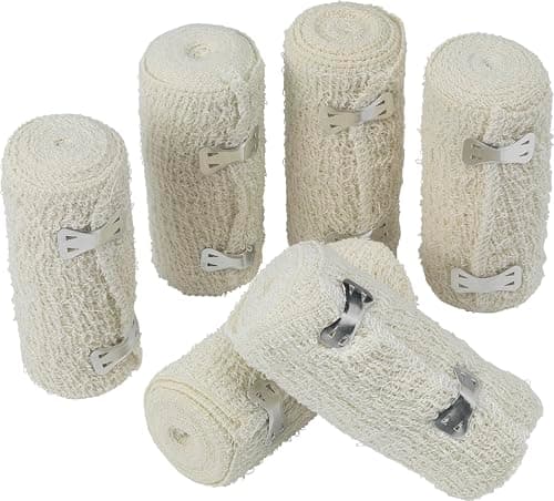 Image of Safety First Aid Group Group HypaBand Crepe Cotton Bandages 10cm x 4.5m - Pack of 6