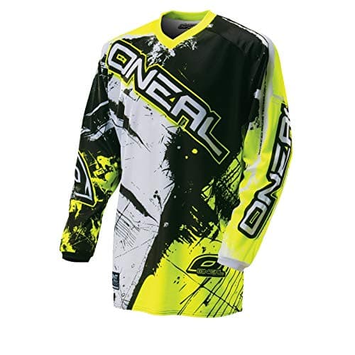 Image of O'Neal element jersey shocker black yellow hi-vis motocross enduro downhill jersey, 0024s-60, Black Yellow, Medium