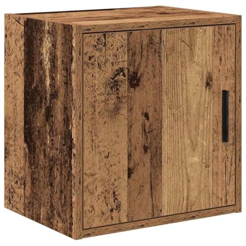 Image of vidaXL Garage Wall Cabinet - Old Wood Finish, Engineered Wood, 40 x 30 x 41 cm, Multi-Use Storage for Garage/Office/Utility Room