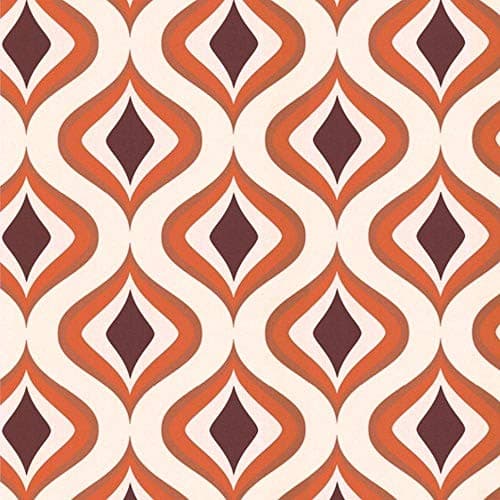 Image of Superfresco Easy Retro Geometric Orange Wallpaper | Paste the Wall | Orange Geometric | Eco-Friendly