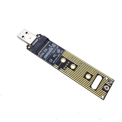 Image of diybits M.2 to USB Adapter NVMe Sata to USB 3.1 Gen2 10Gbps PCI-E Converter Reader M Key & B+M Key for 2280 2242 2260 2230 SSD Hard Disk Enclosure Replacement Parts JMS583 (Standard USB)