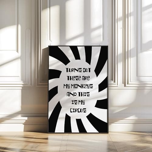 Image of Craftylittlepenguin Turns Out These Are My Monkeys And This Is My Circus Poster Wall Prints Art A5 A4 A3 A2 A1 Maxi Home Decor Unframed Trendy Colourful Artwork - 9502 (A3-297 x 420 mm)