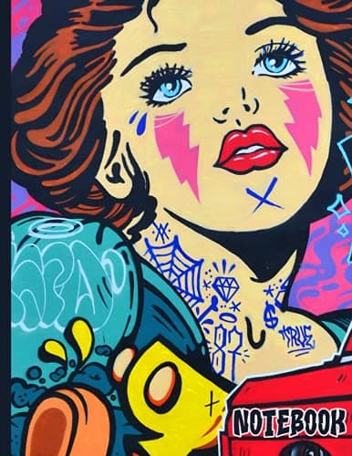 Image of Graffiti Art Notebook: Comic Girl Woman Mural Wall Paint
