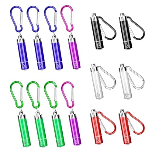 Image of flintronic 14PCS Mini Torch, Portable Mini LED Keychain Light with Batteries, Aluminium Key Torch for Kids Men and Women, Ideal for Hiking, Camping, Outdoor, Parties, Fishing
