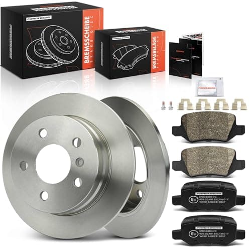 Image of Frankberg Brake Kit incl. 2x Brake Disc + 4x Brake Pad Rear Compatible with B-Class W245 A-Class W169 Replace# A1694230312,A1694230912