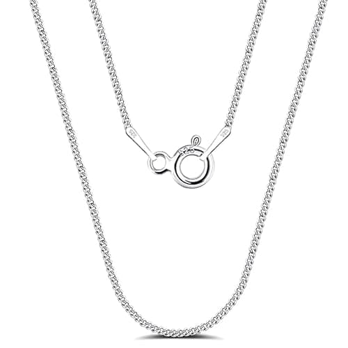 Image of EPHSUNA 925 Sterling Silver 1 mm Curb 14-30 Inch Chain Necklace (14.00, Inches)