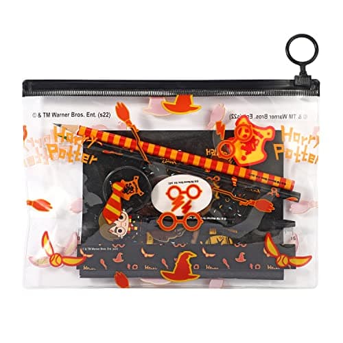 Image of CERDÁ LIFE'S LITTLE MOMENTS Harry Potter 9pcs Transparent Filled Pencil Case Stationery Set Waterproof Boys Girls Kids Children School Travel Exam