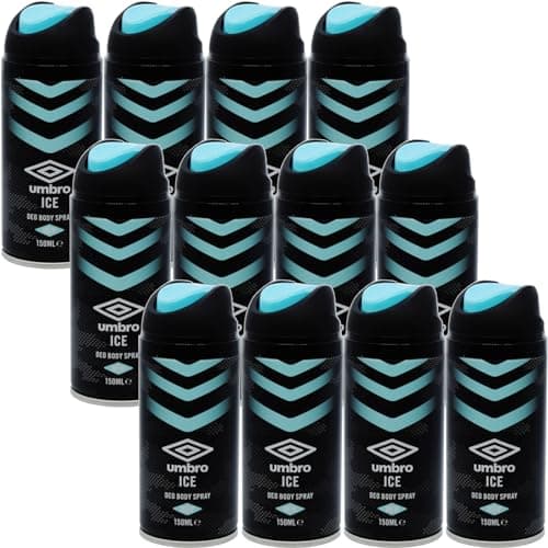 Image of Umbro Ice Deodorant Body Spray - 150ml - (12 Pack) (With A FREE Fridge Magnet)
