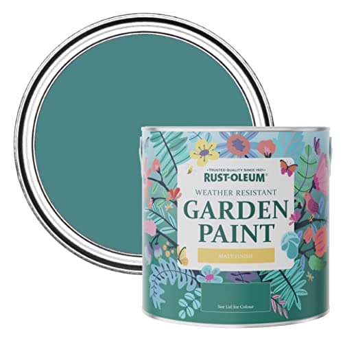 Image of Rust-Oleum Green Mould-Resistant Garden Paint In Matt Finish - Peacock Suit 2.5L