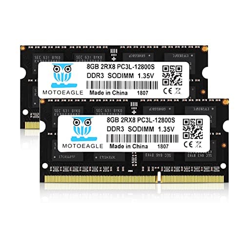 Image of Motoeagle DDR3L-1600 SODIMM 16GB Kit (2x8GB) PC3L-12800S 8GB 2Rx8 PC3 12800S DDR3 1600MHz RAM 1.35V/1.5V CL11 204-Pin Non-ECC Unbuffered Laptop Memory