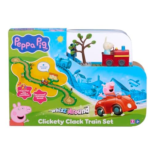 Image of Peppa Pig Whizz Around Clickety Clack Train Set, Motorised Vehicles, Track Toys, Pre-school Toys