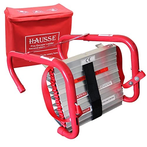 Image of Hausse Retractable 2 Story Fire Escape Ladder, 13 Feet