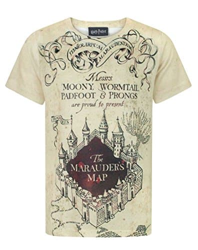 Image of Harry Potter Marauders Map Sublimation White Boy's Tee T-Shirt