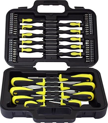 Image of 58Pc Screwdriver Set in Case - Tool Kit | Torx Bit Phillips | Precision Slotted | DIY Garage, Home Workshop | Assorted Sizes | Multi Purpose