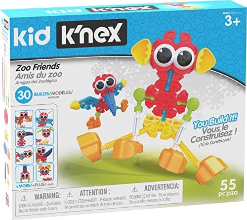 Image of Basic Fun Kid K'NEX | Zoo Friends Building Set 30 Model | Kids Craft Set with 55 Pieces | Educational Toys for Kids, Fun Building Toys for Boys and Girls, Construction Toys Ages 3 85700