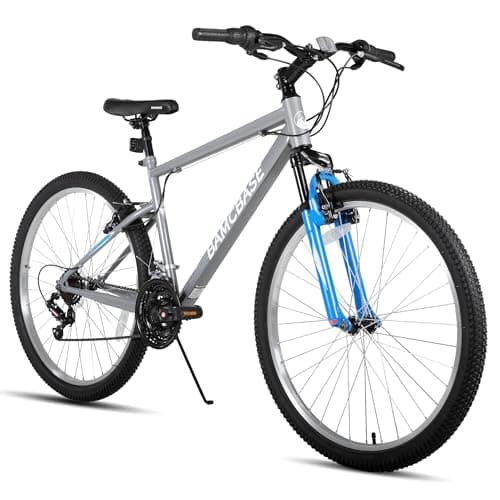 Image of Hiland 27.5 Inch Mountain Bike, 18 Speed MTB for Men Women, Adult Mountain Bike with V-brakes, Gray