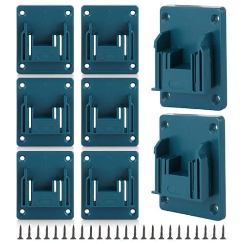 Image of GBACHOOSE 8 Pack Tool Holder for Makita 18V 14.4V Drill Tools Holder with Screws, Drill Mount Fit Cordless Tool Storage for 18 Volt LXT Li-ion Drill Tools (Blue)