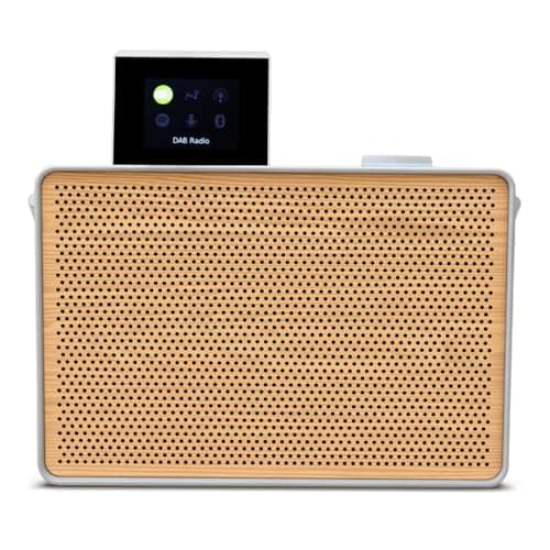 Image of Pure Evoke Play portable Music System for indoor and outdoor (DAB+/FM radio, internet radio, Spotify Connect, Bluetooth) Special Edition White/Wood