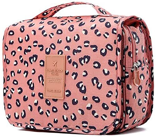 Image of Travel Toiletry Bag, YYGOJOY Hanging Wash Bag Makeup Cosmetic Organizer Bags, Portable Hanging Toiletries Bags for Men Women Girls Waterproof Multifunctional (Leopard Print)