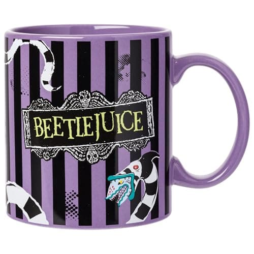 Image of Silver Buffalo Beetlejuice Ceramic Mug Featuring Sandworm, 20 Ounces