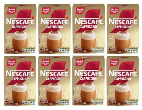 Image of NESCAFÉ Cappuccino Instant Coffee Sachets x7 (Pack of 8, Total 56 Sachets)
