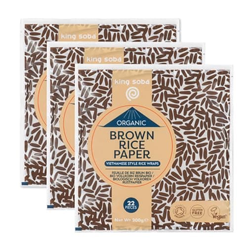 Image of King Soba Organic Brown Rice Paper Wraps 3 Pack Bundle